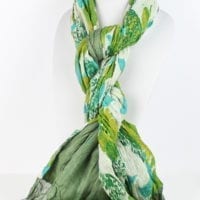 REVERSIBLE SOLID & FLORAL TEXTILE SCARF-