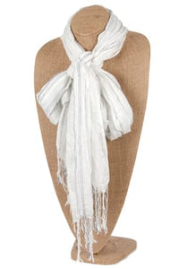 Creamy White Sheer Scarf