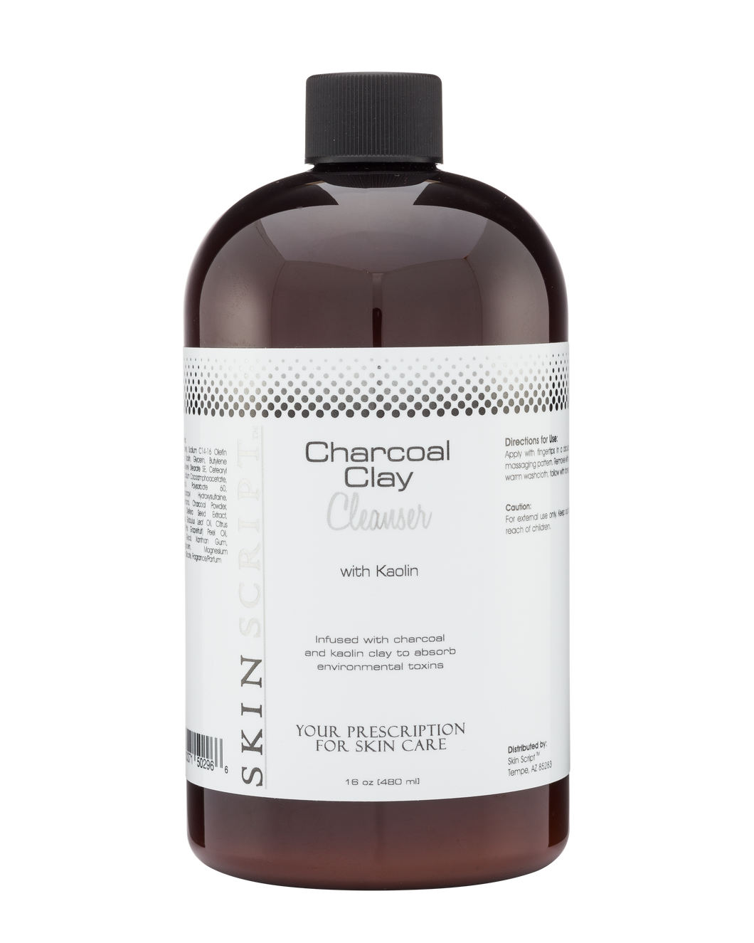 Skin Script Charcoal Clay Cleanser 16 oz